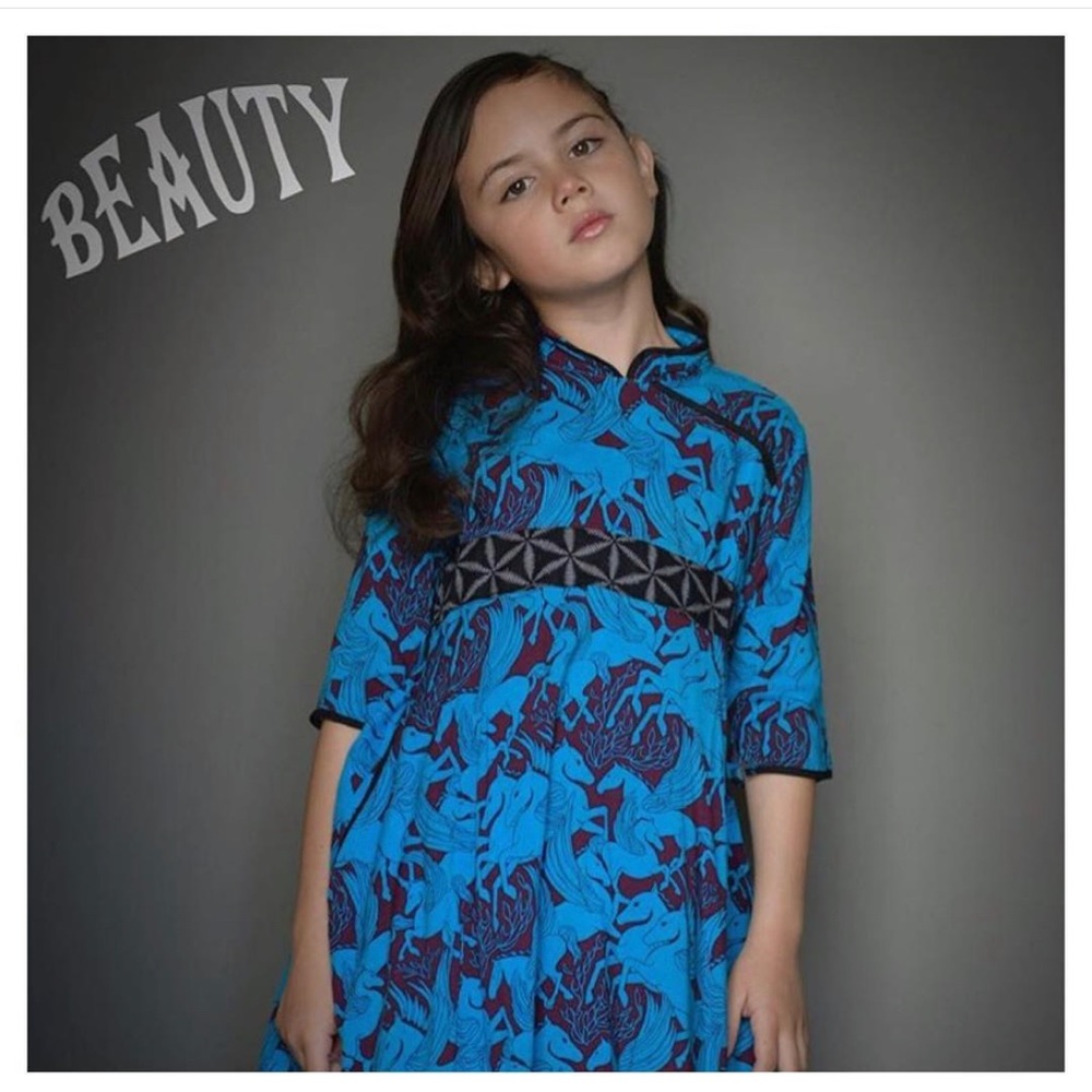 Redfish kids - Elegant kimono Pegasus Kimono dress - size 6